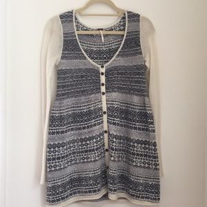 Brand New Free People Wool Sweater Black/White